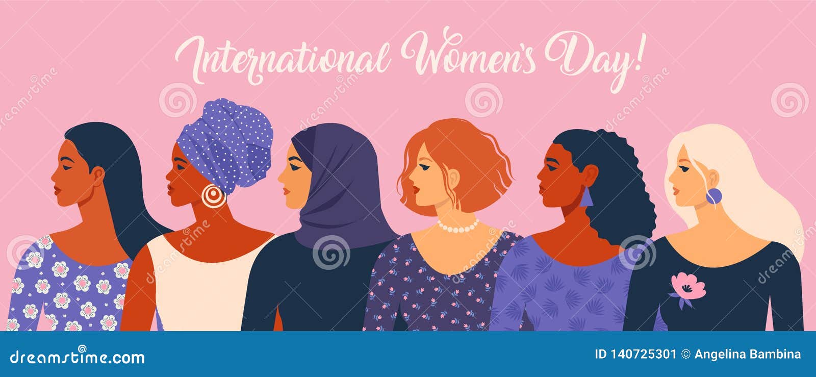 international womens day.   with women different nationalities and cultures.