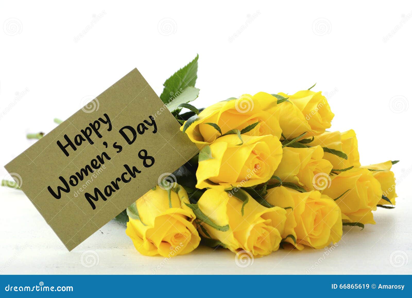 international womens day yellow roses gift.