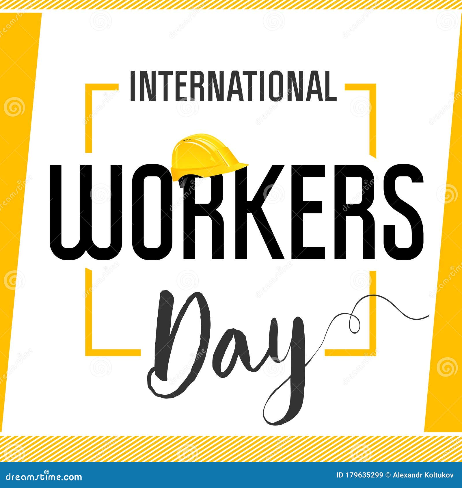 International Workers Day Card, 1 May Stock Vector Illustration of