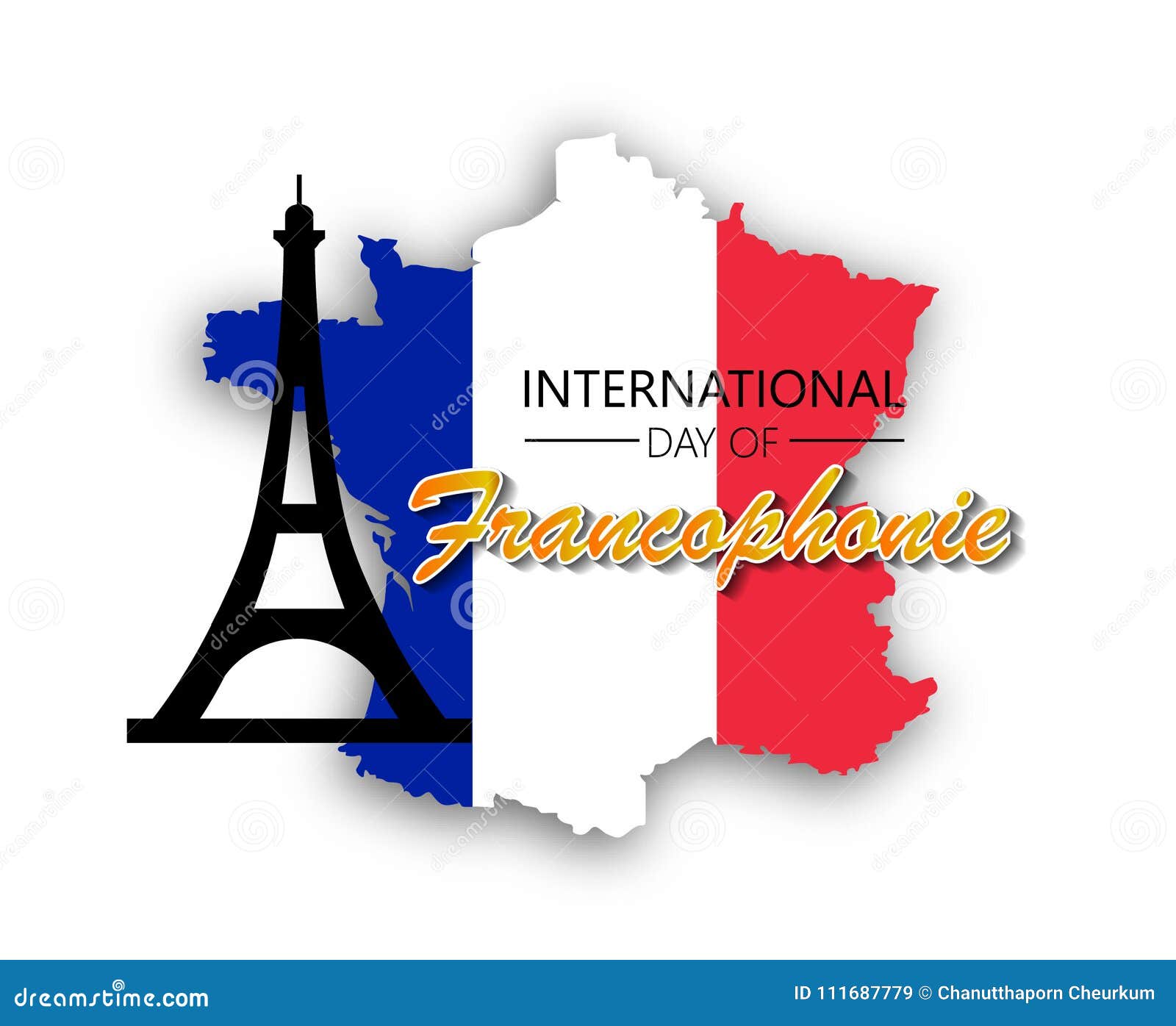 Internationaler Tag Von Francophonie Stock Abbildung - Illustration von ...