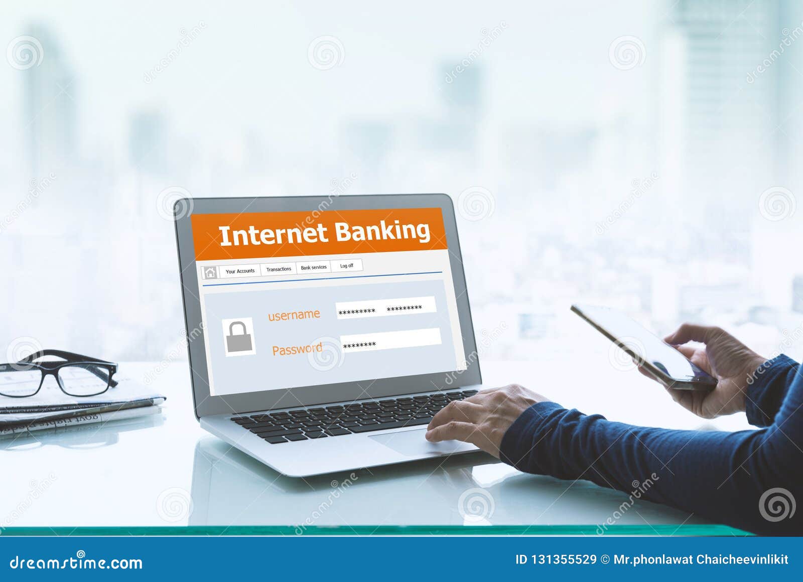 Log in online banking