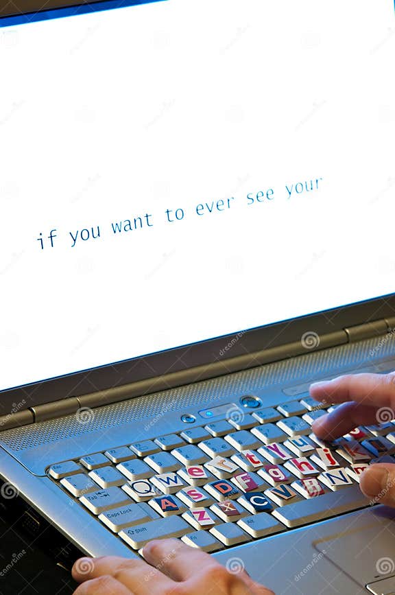 blackmail stock image. Image of email, hands 17203589