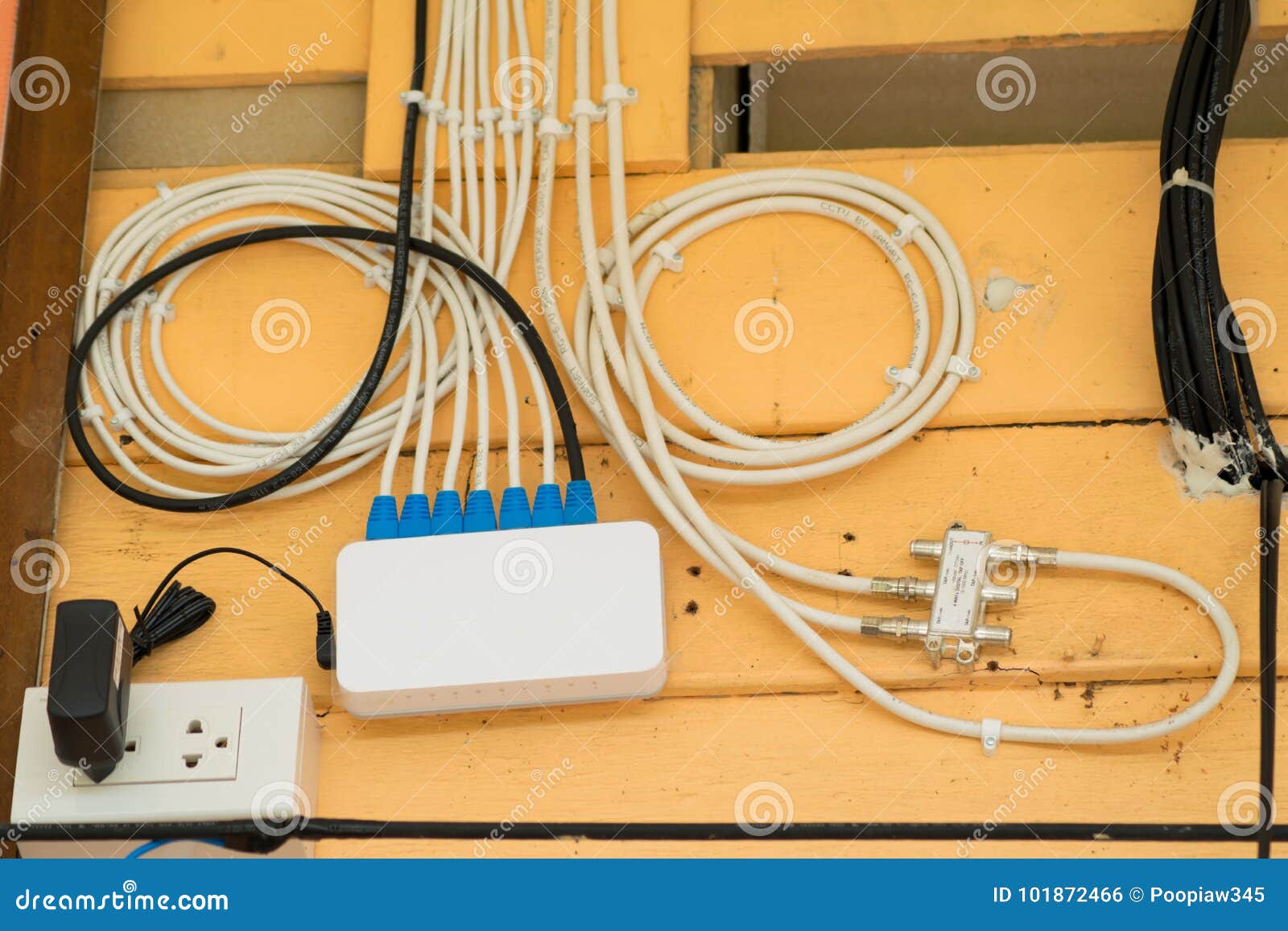 cables box set stock photo. Image of communications 101872466