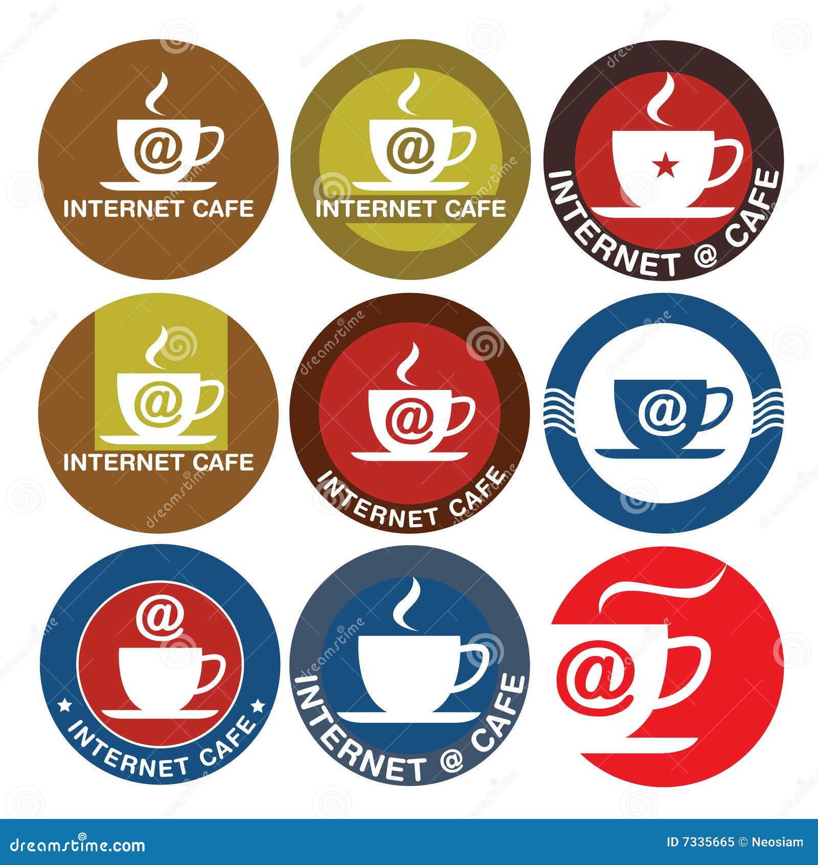 Internet Cafe  logo  design stock vector Illustration of 