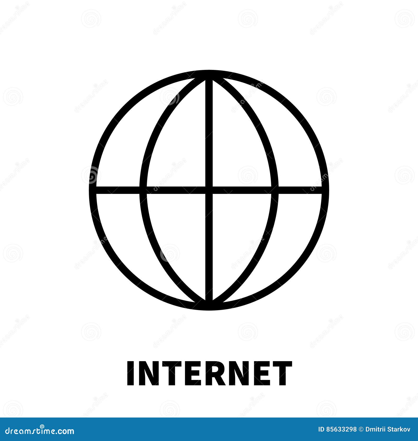 Internet Icon or Logo in Modern Line Style. Stock Vector - Illustration of  design, media: 85633298, image size:1600x1690