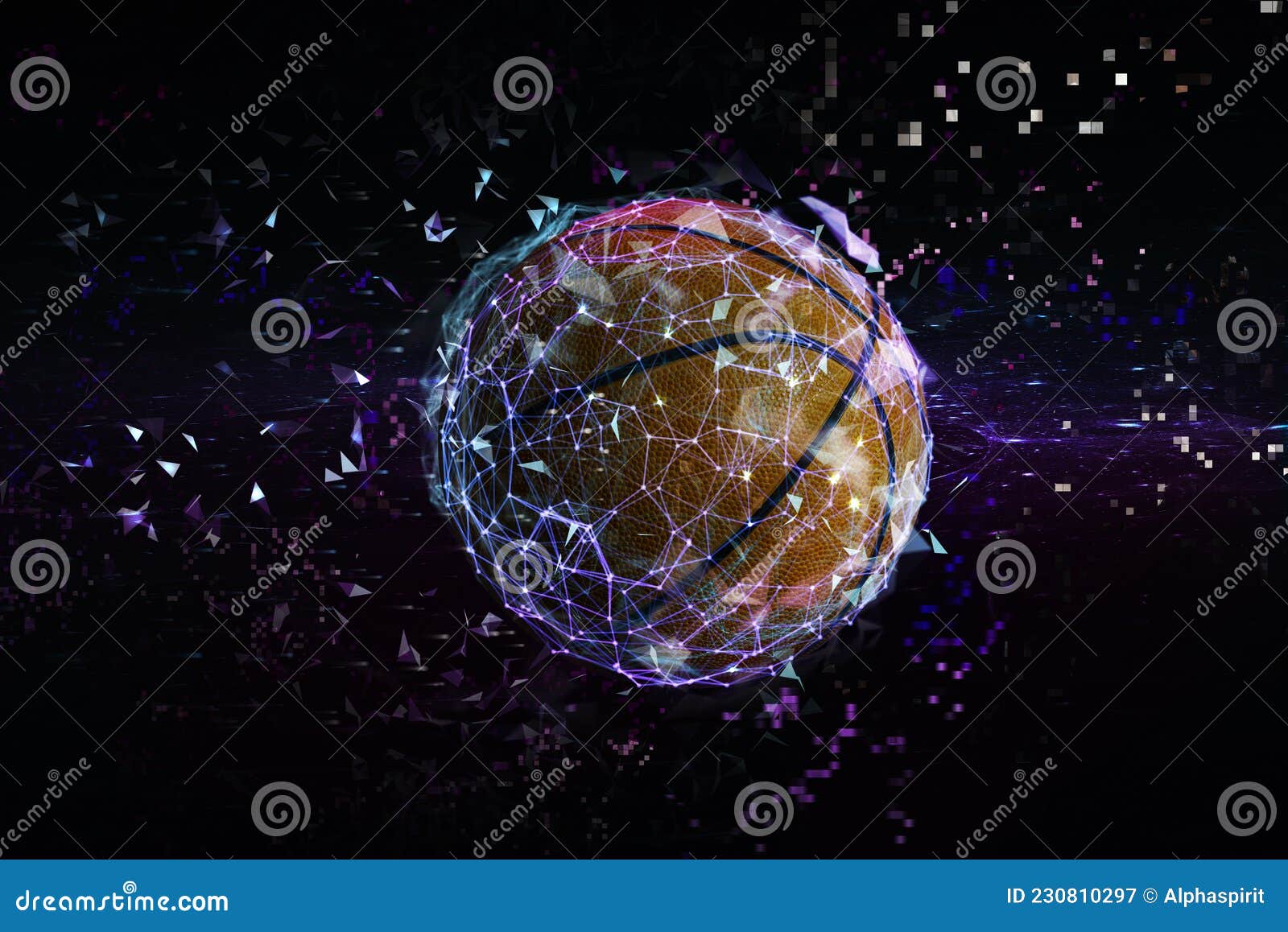 Live Streaming of a Basket Match Stock Image Image of