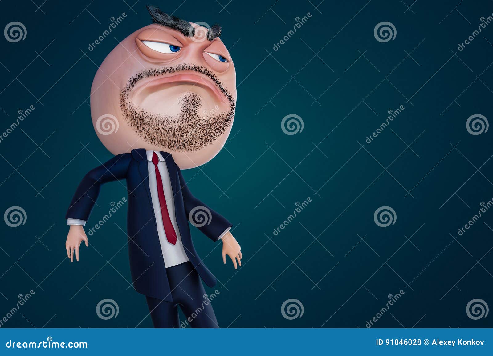 Internet Meme Yea Rage Face 3d Illustration Stock Illustration