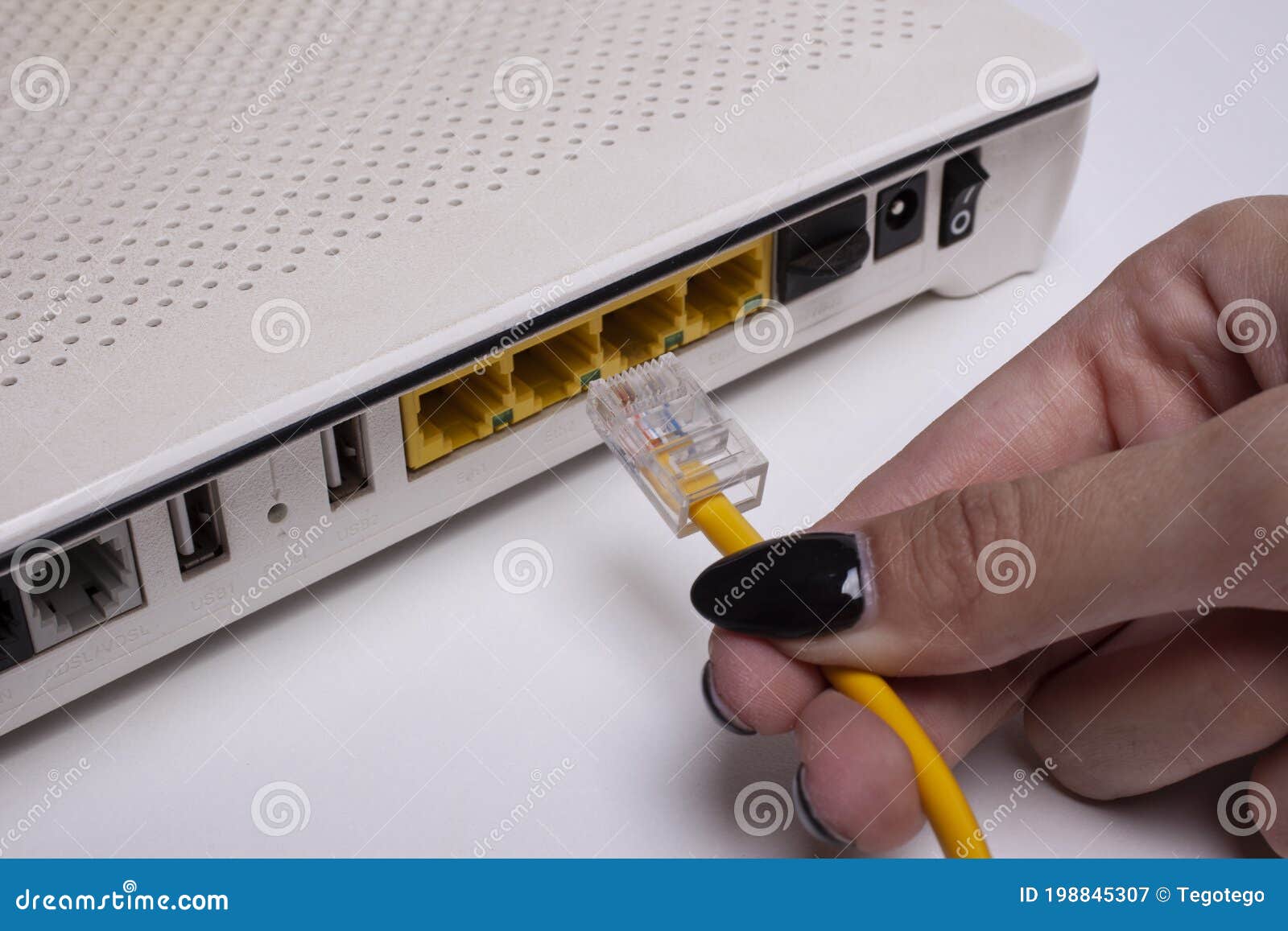Internet and Ethernet Cable Stock Image - Image of ethernet, cable: 198845307