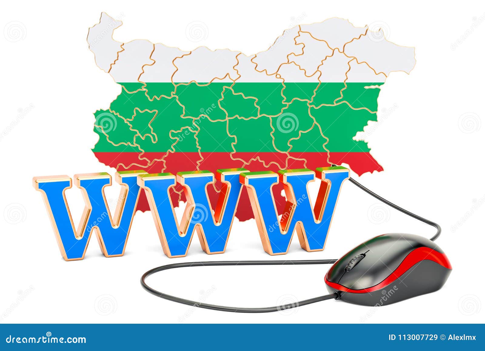 Network in Bulgaria Concept. 3D Rendering Stock Illustration