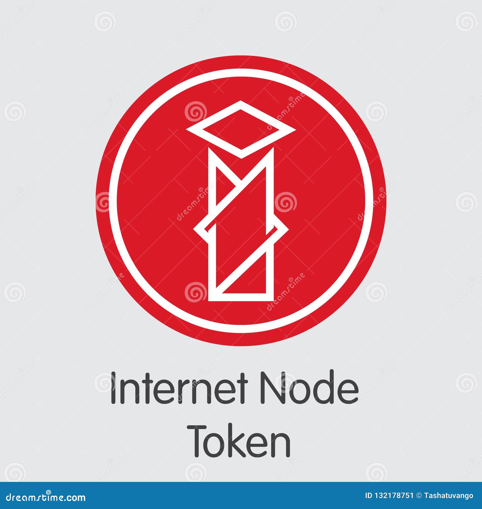 Internet Node Token - Digital Coin Vector Icon Stock Vector - Illustration  of distributed, crypto: 132178751