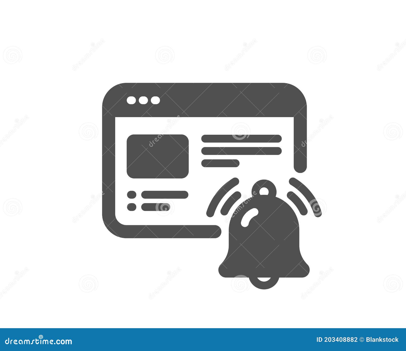 Notification Icon. Alarm Reminder Sign. Vector Stock Vector
