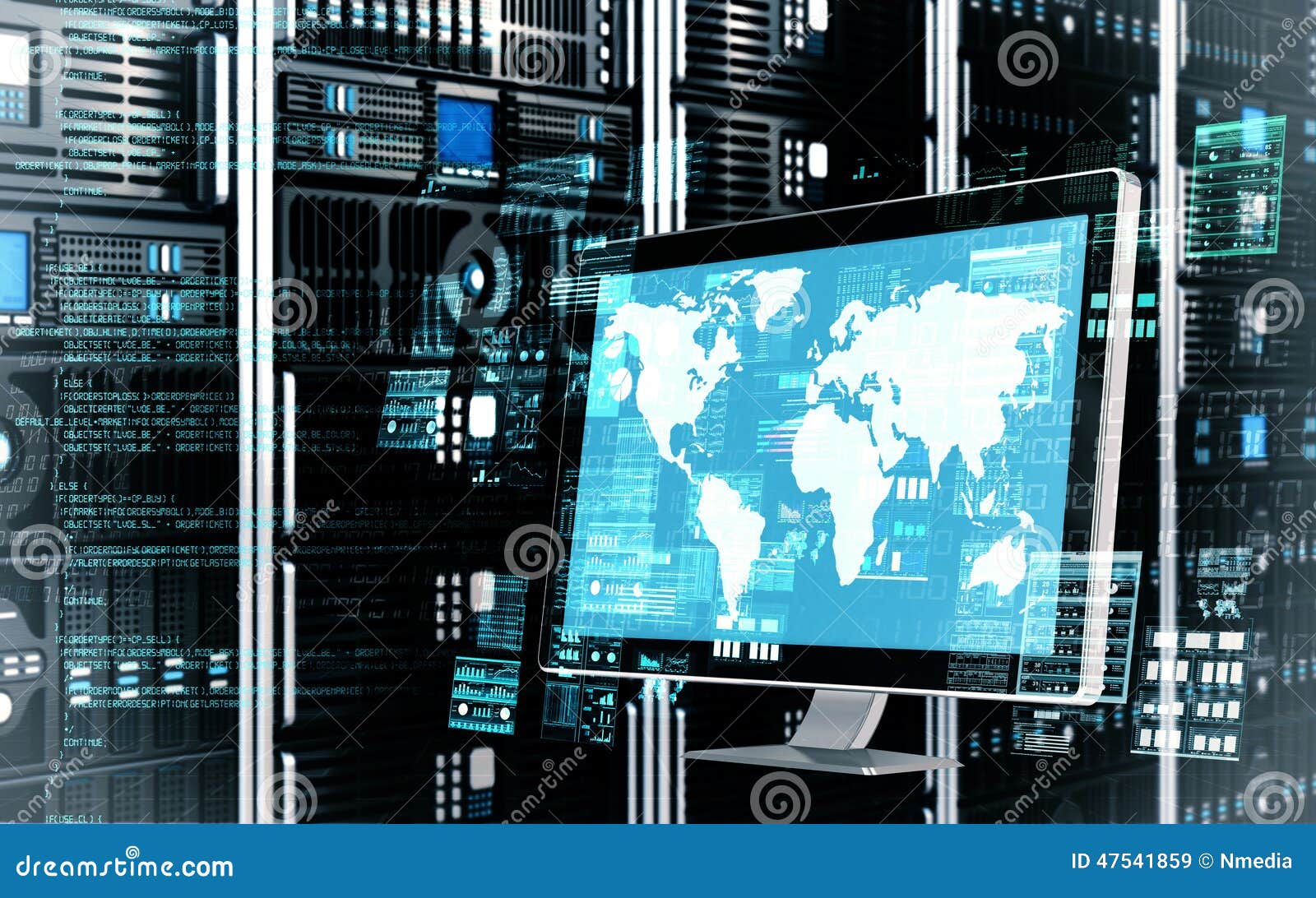 Server Concept stock image. Image of data, monitor 47541859
