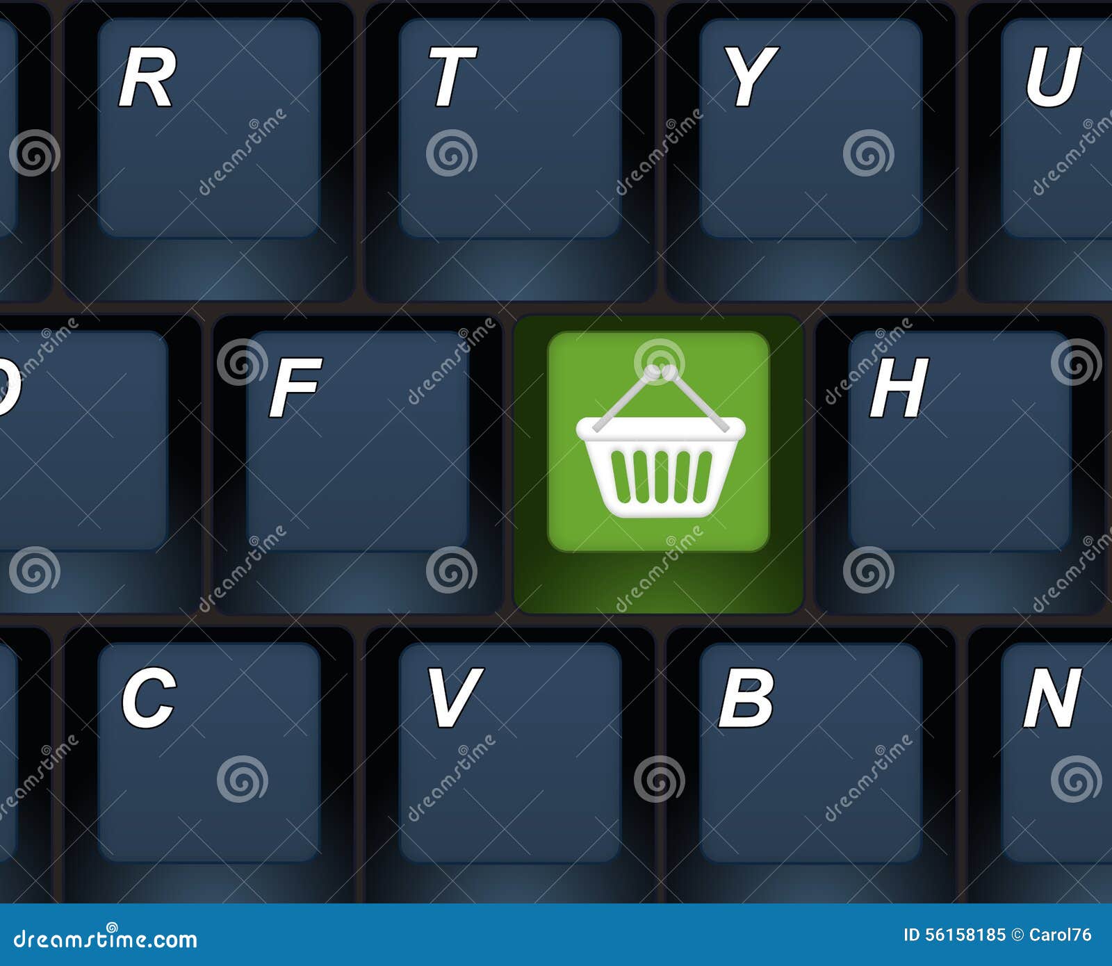 Shopping Buy Key on a Computer Keyboard. Stock Illustration