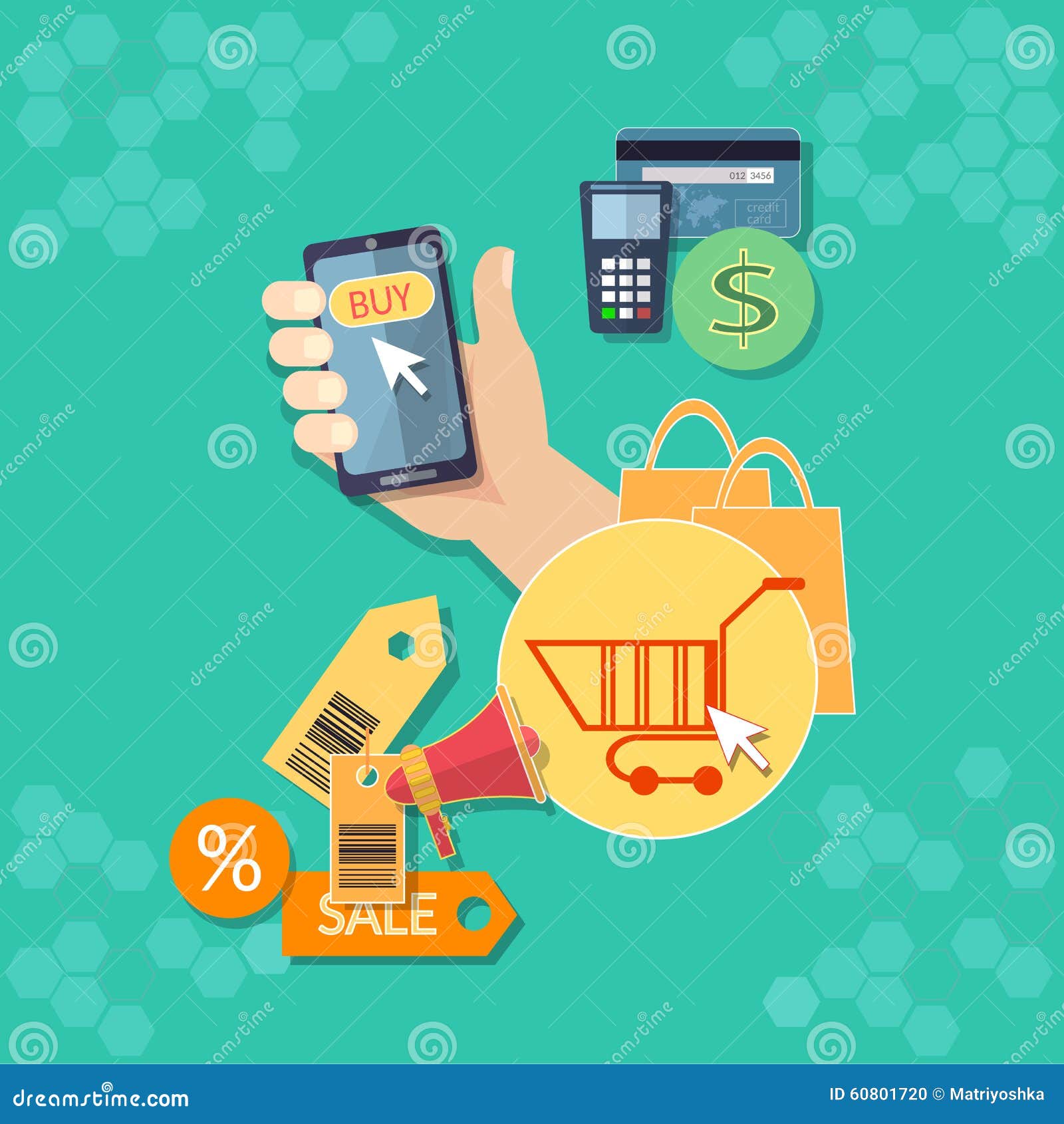 Shopping Concept Online Store Stock Vector