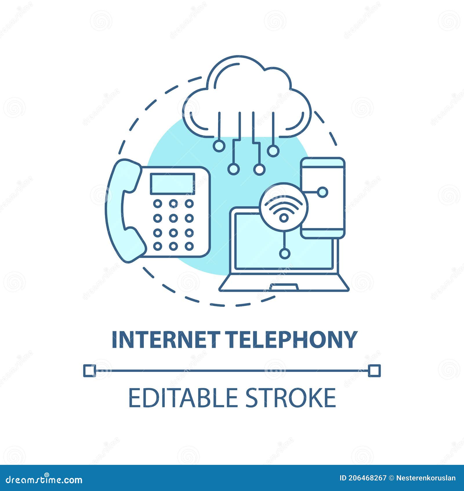 internet telephony concept icon