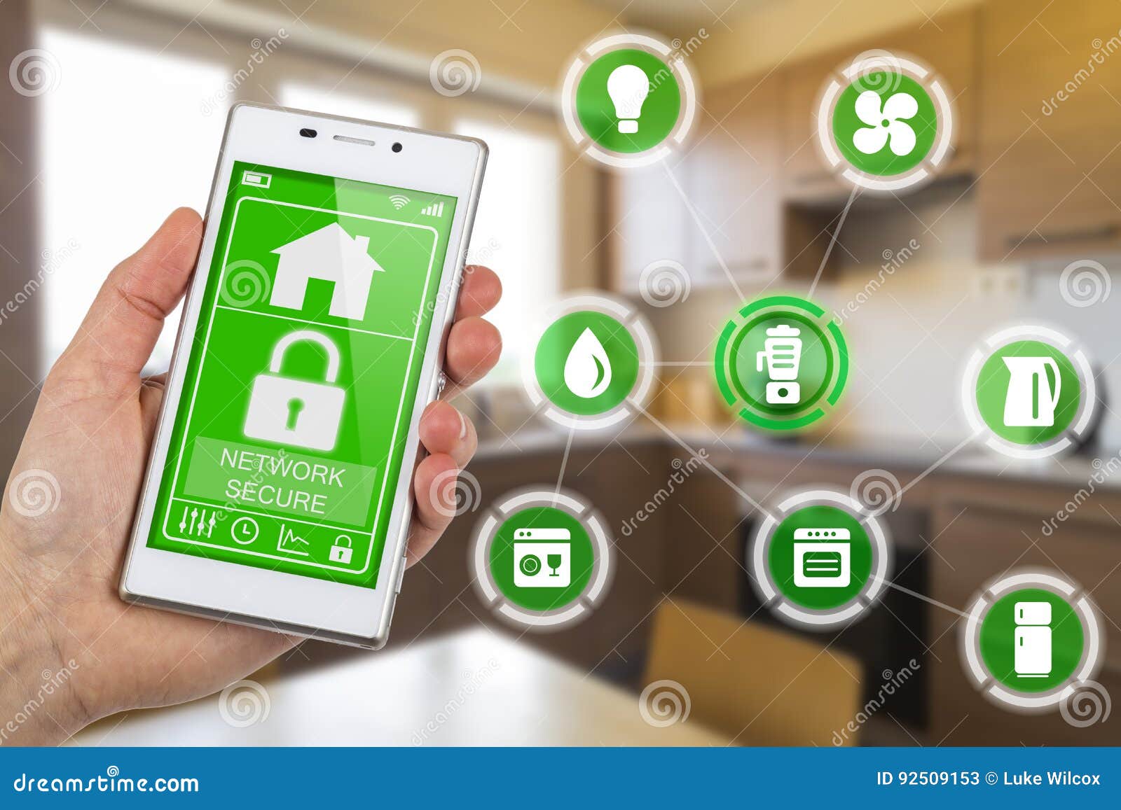 of Thing Secure Network Stock Image Image of analytics
