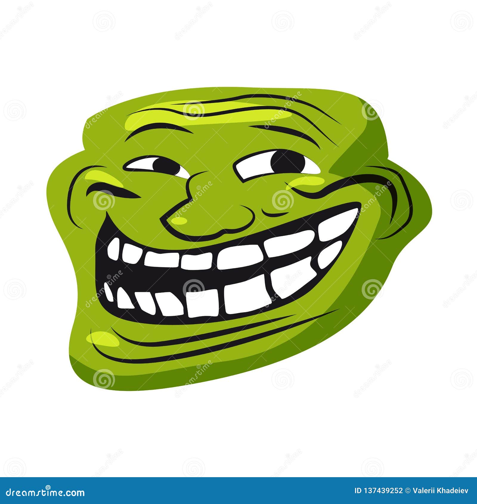 Internet meme trollface design Royalty Free Vector Image