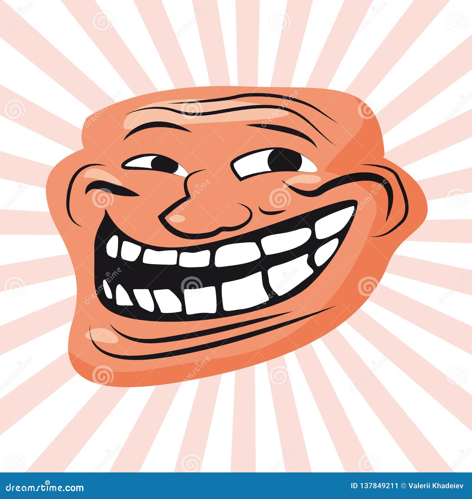 Troll Face Vector Hd PNG Images, Cool Cartoon Angry Troll Monster Face,  Alien, Silly, Teeth PNG Image For Free Download