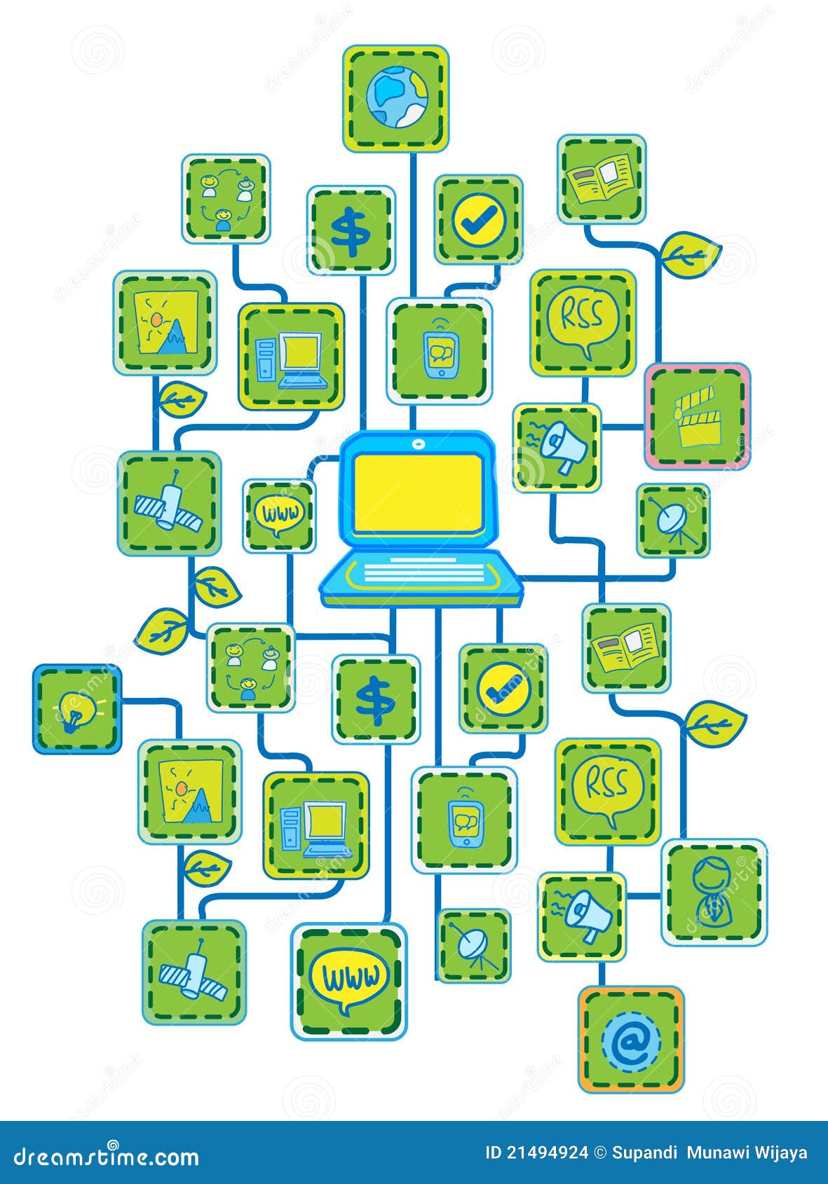 Universal Networking Stock Illustration Illustration of line