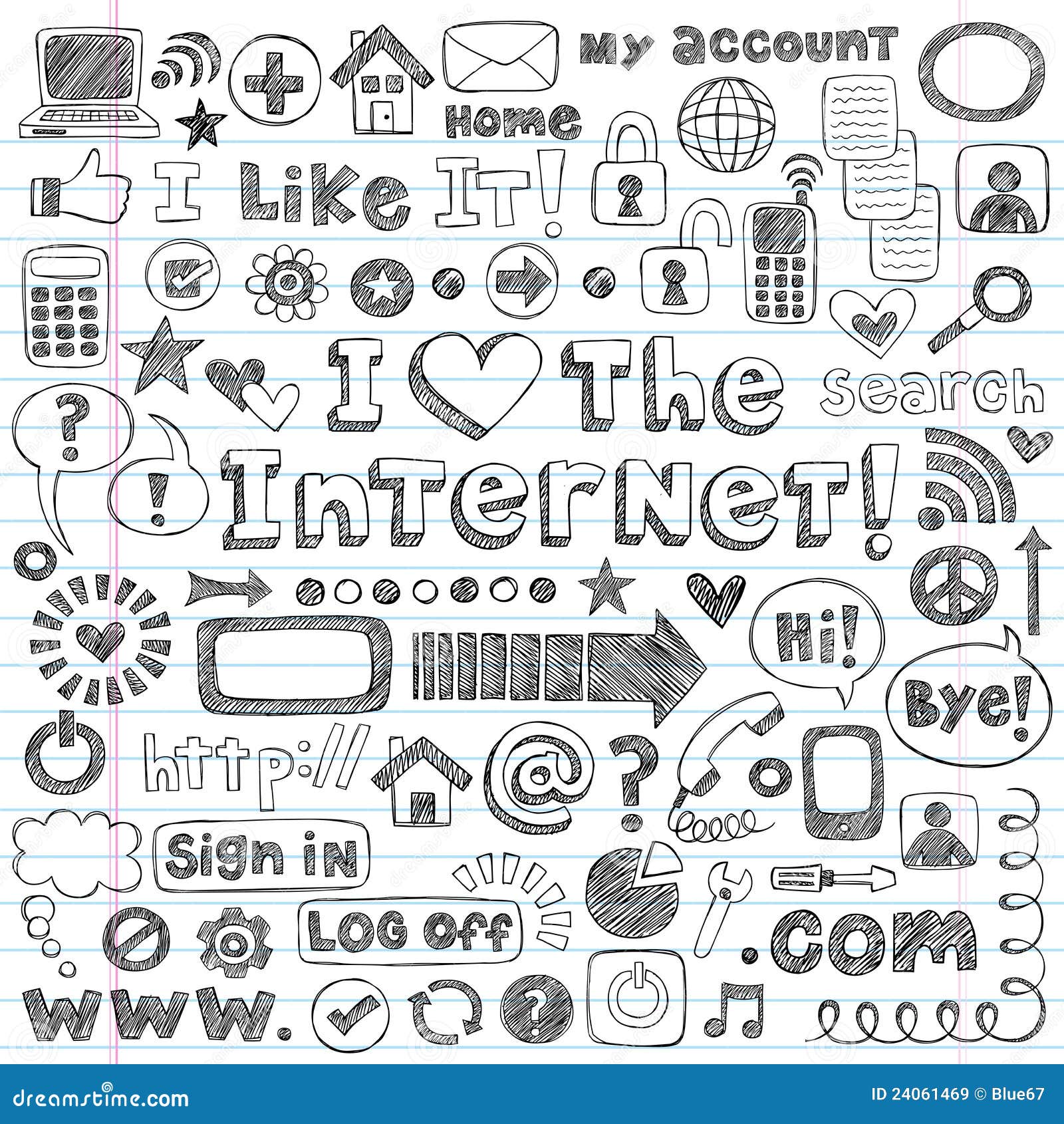 doodles drawings easy tumblr Internet Sketchy Web Computer Icon Doodles Royalty Set