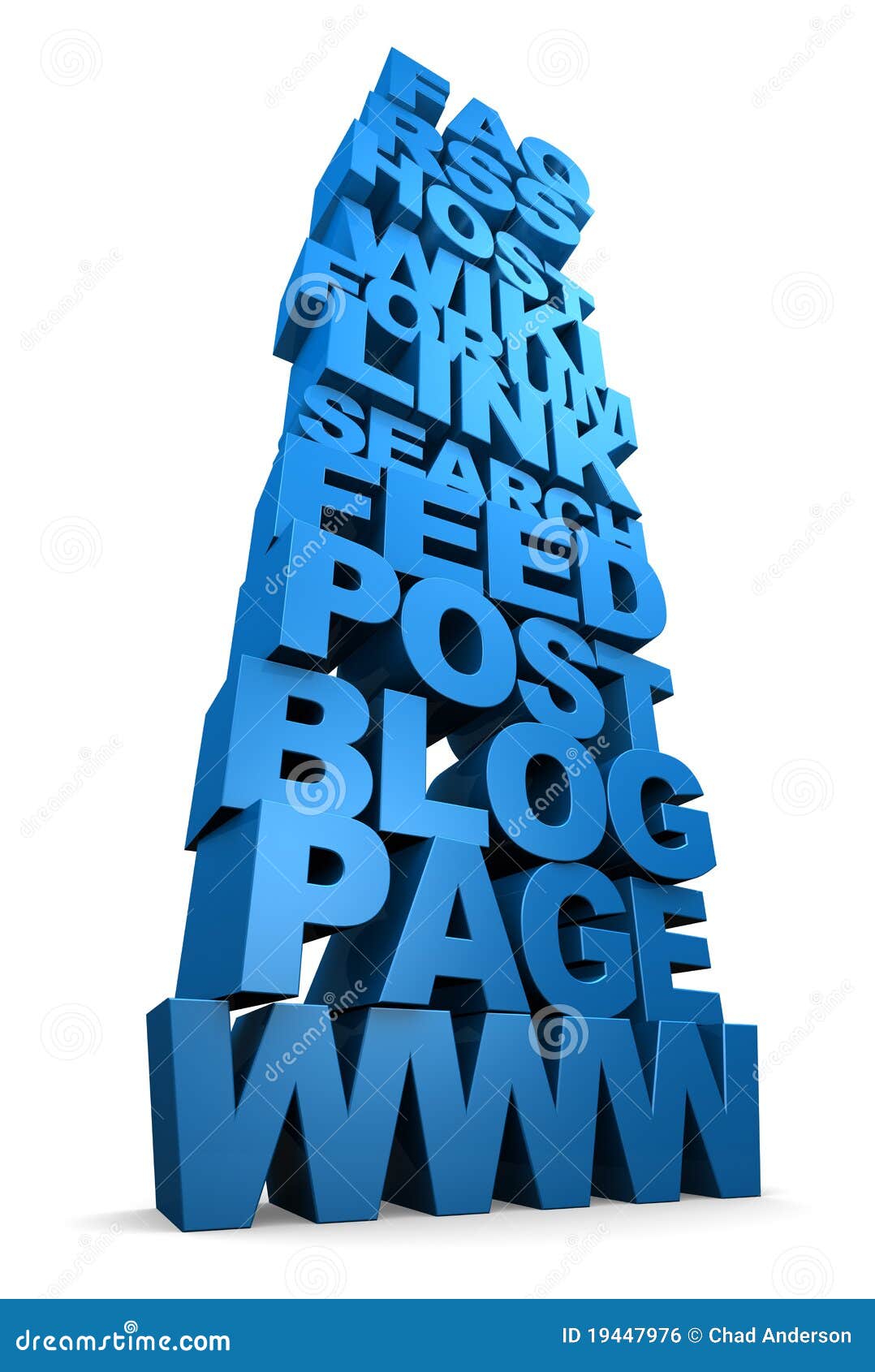  Words Stacked Up Stock Illustration Illustration of