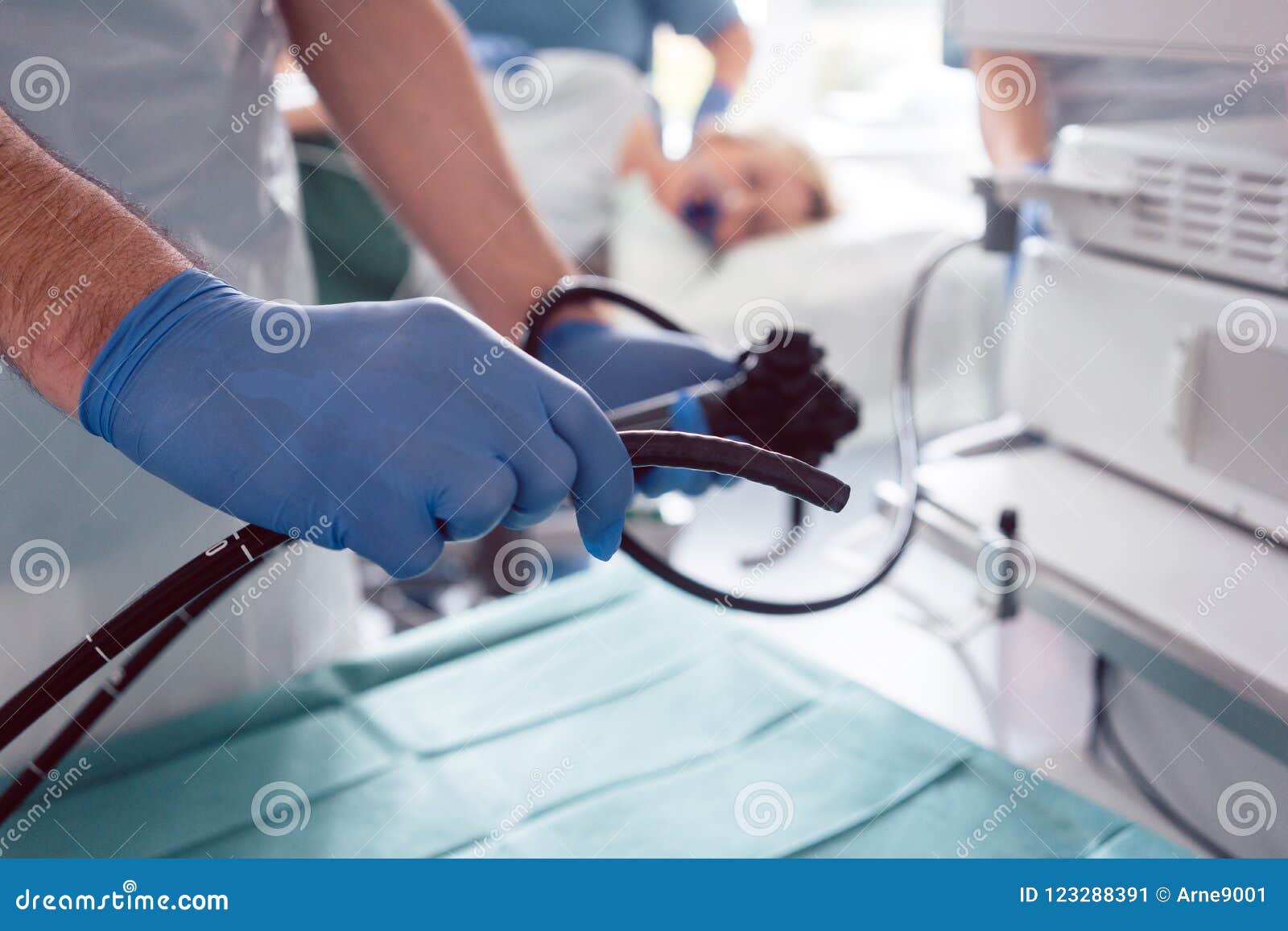 internist doctors during stomach examination