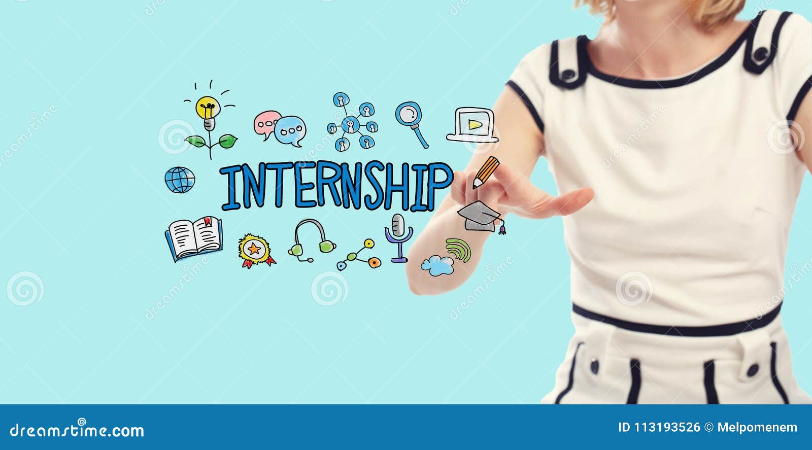 internship concept with young woman