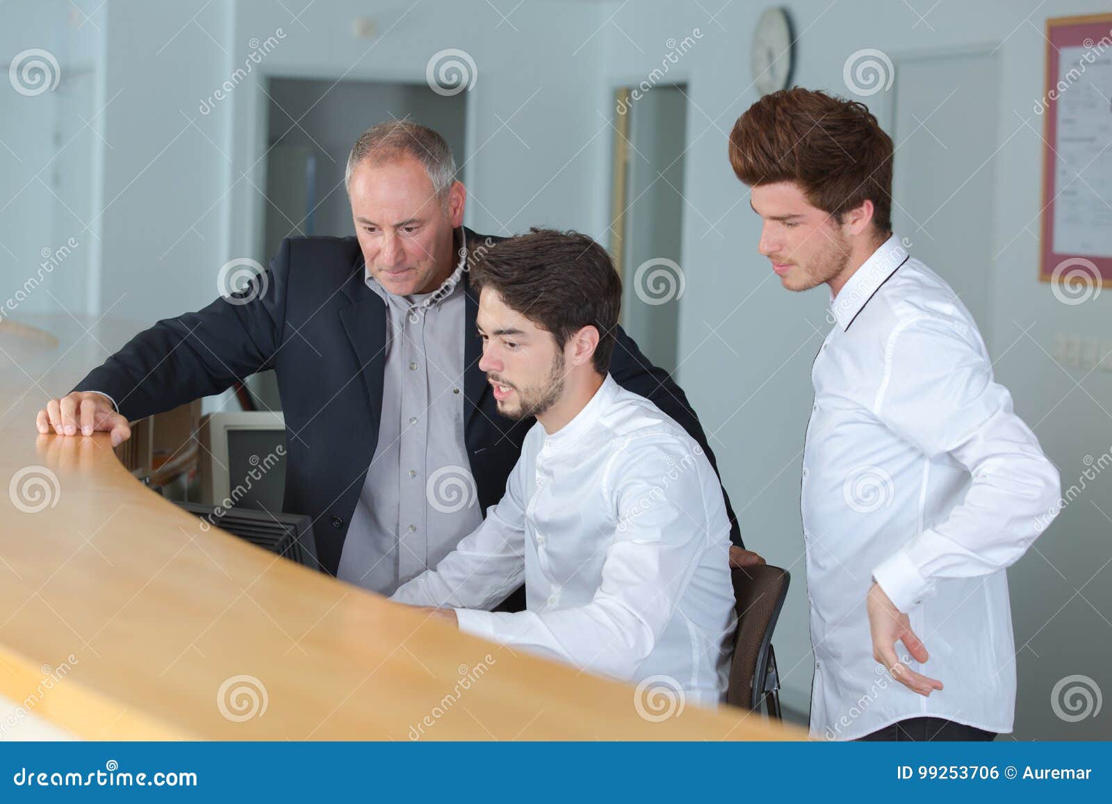 Internship To Be Front Desk Clerk Stock Photo Image Of Labor