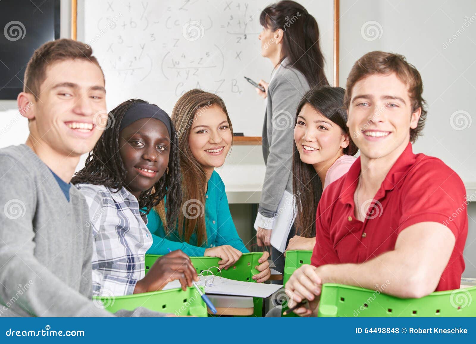 Teacher And Student Interracial - Interracial Group of Teenage Students Stock Photo - Image of studies,  apprenticeship: 64498848