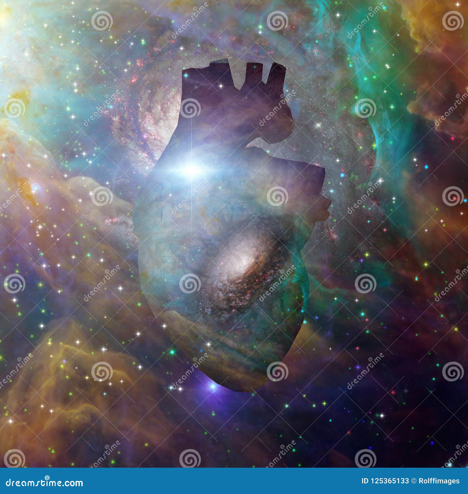 Interstellar Heart stock illustration. Illustration of astrology