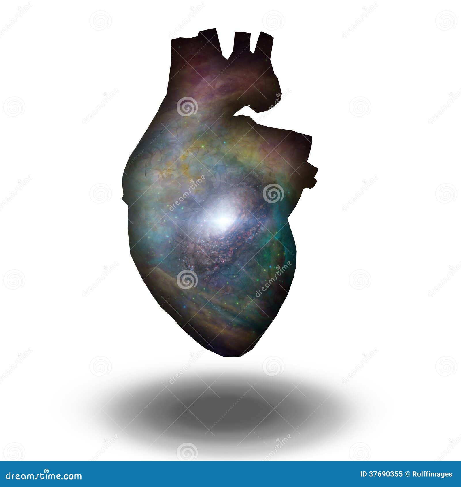 Interstellar Heart stock illustration. Illustration of cluster 37690355