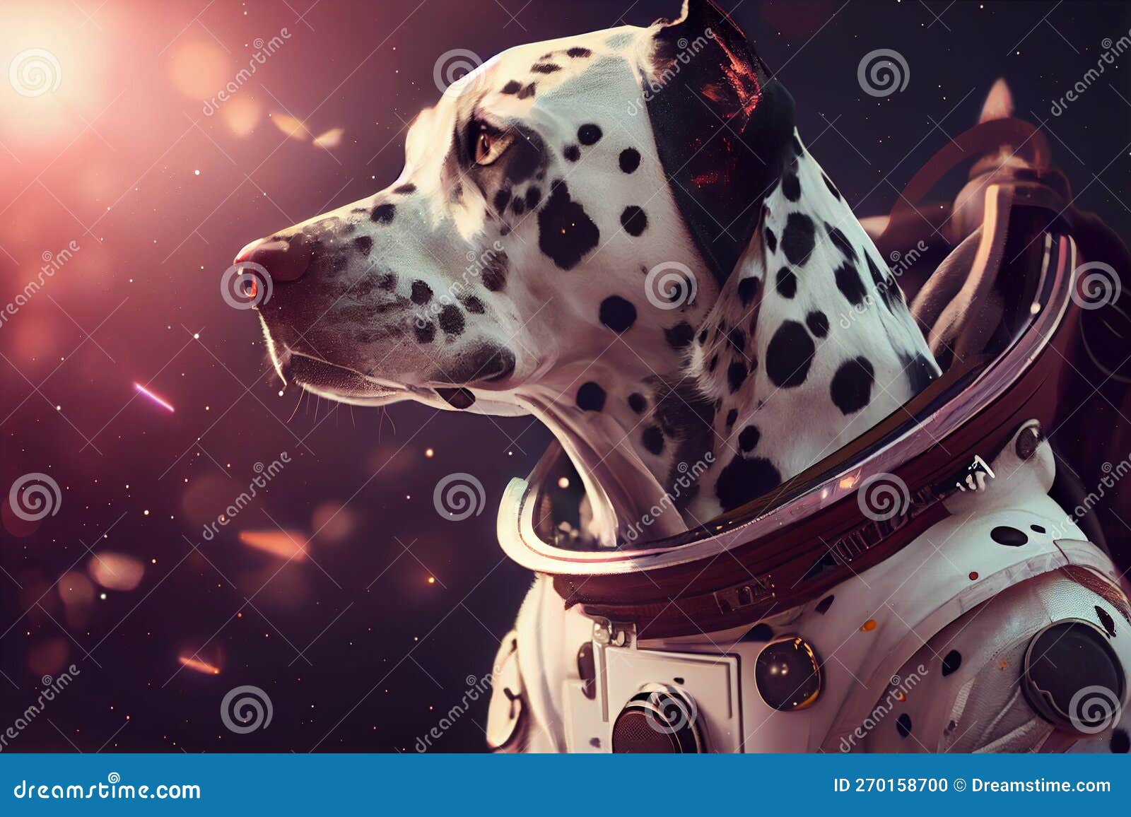 interstellar journey: a dog's quest to explore the universe. generative ai