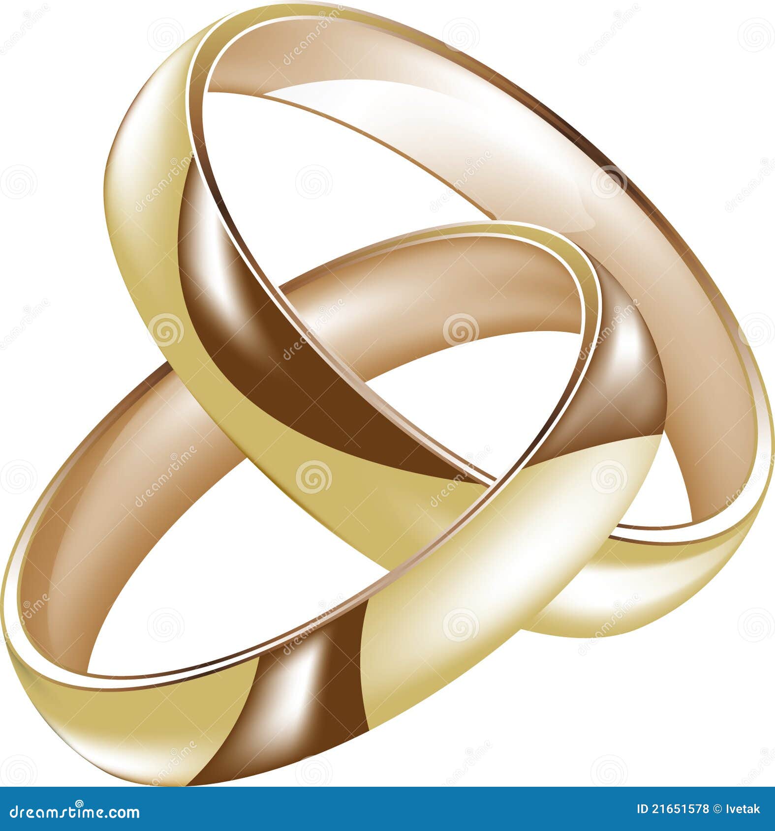 Intertwined Gold Wedding Rings 21651578 