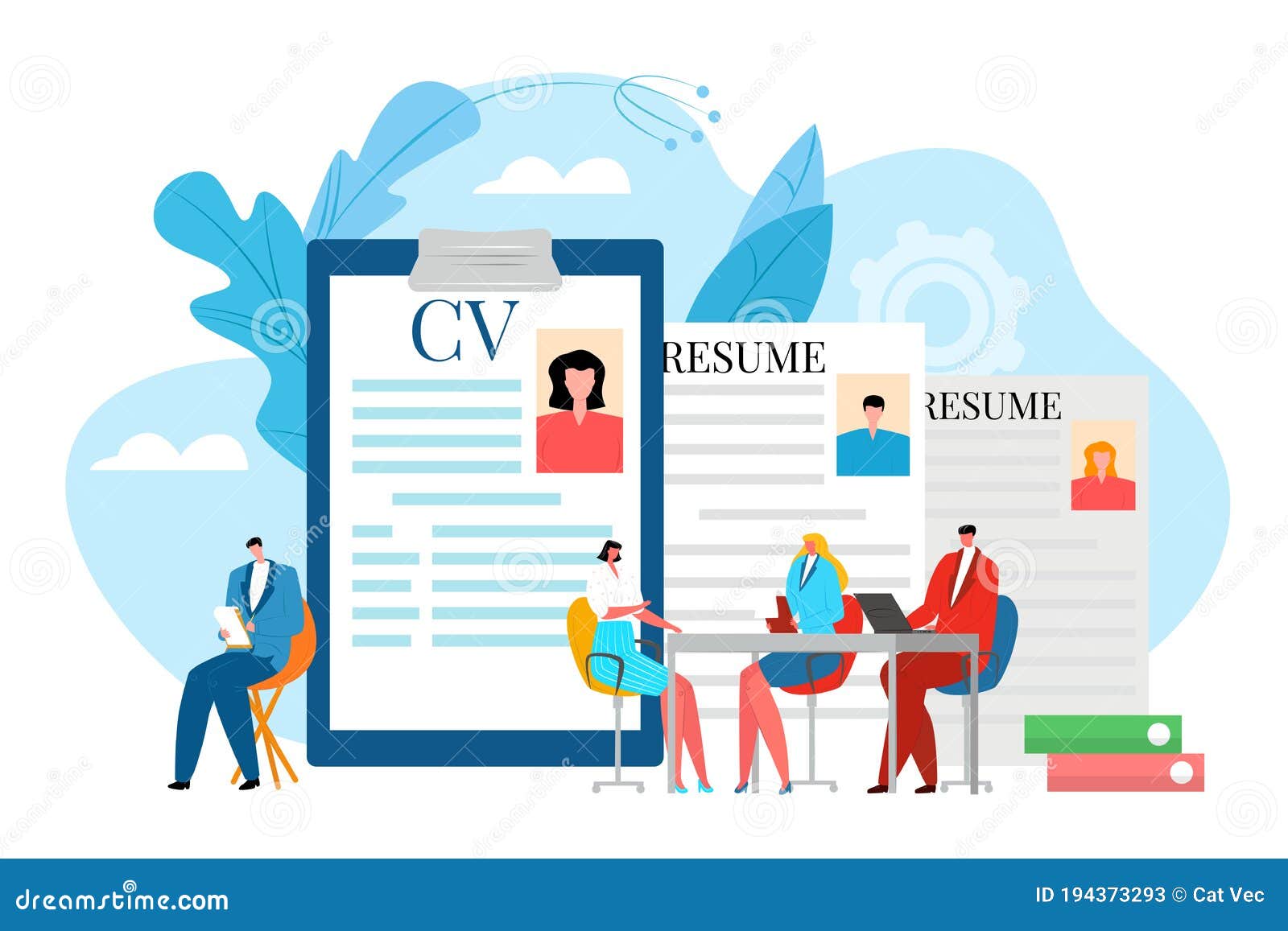 Interview for Job, Business Career Recruitment Vector Illustration ...