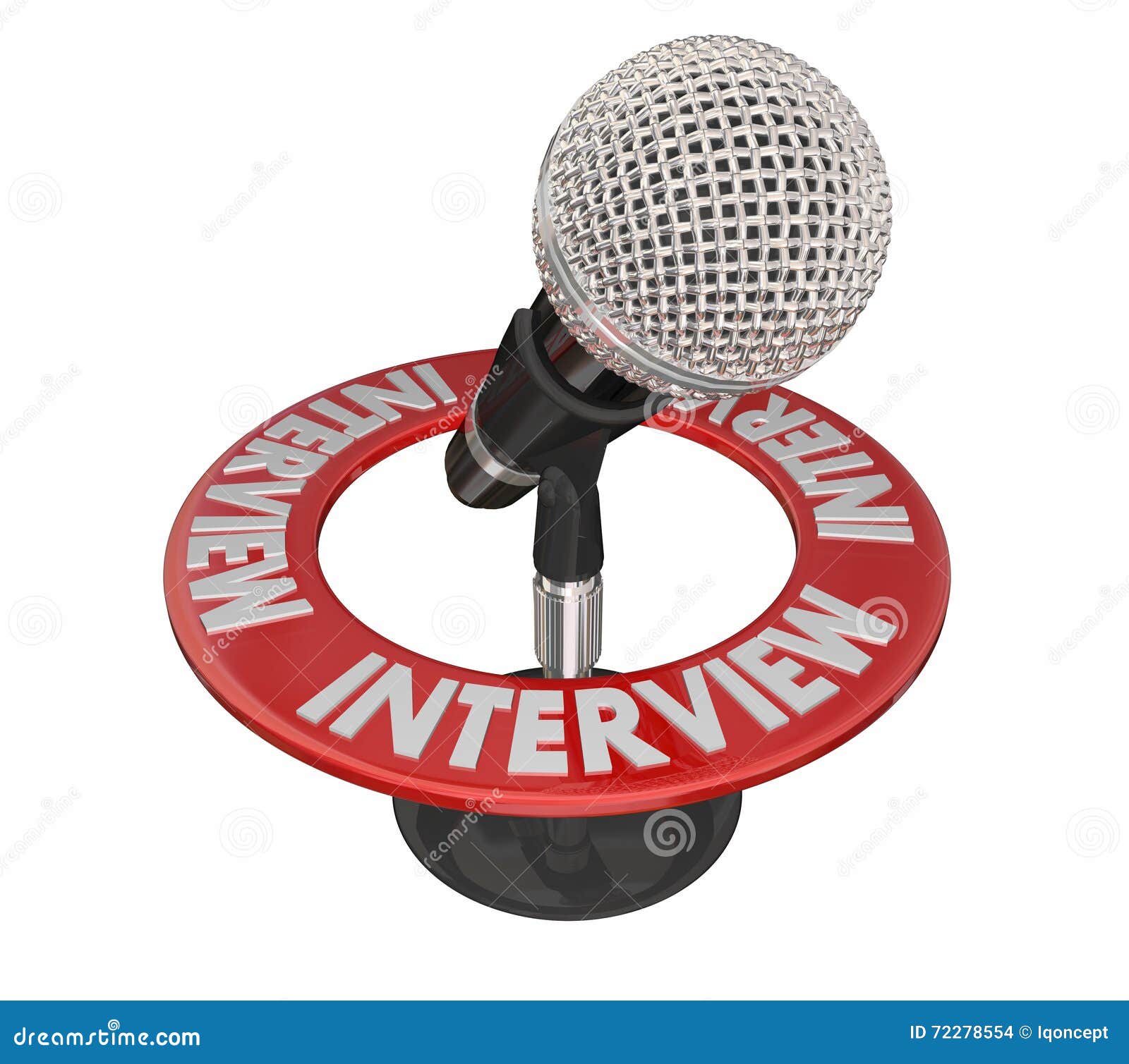 Interview Microphone Radio Podcast Communication Stock Illustration