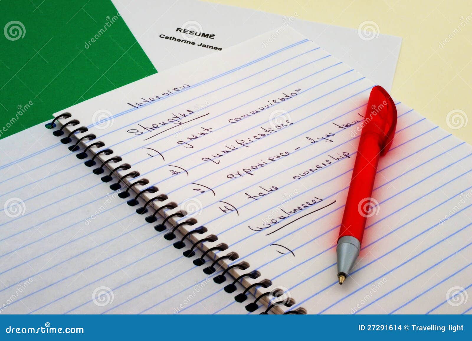 interview notes stock photo image of list manilla interview notes