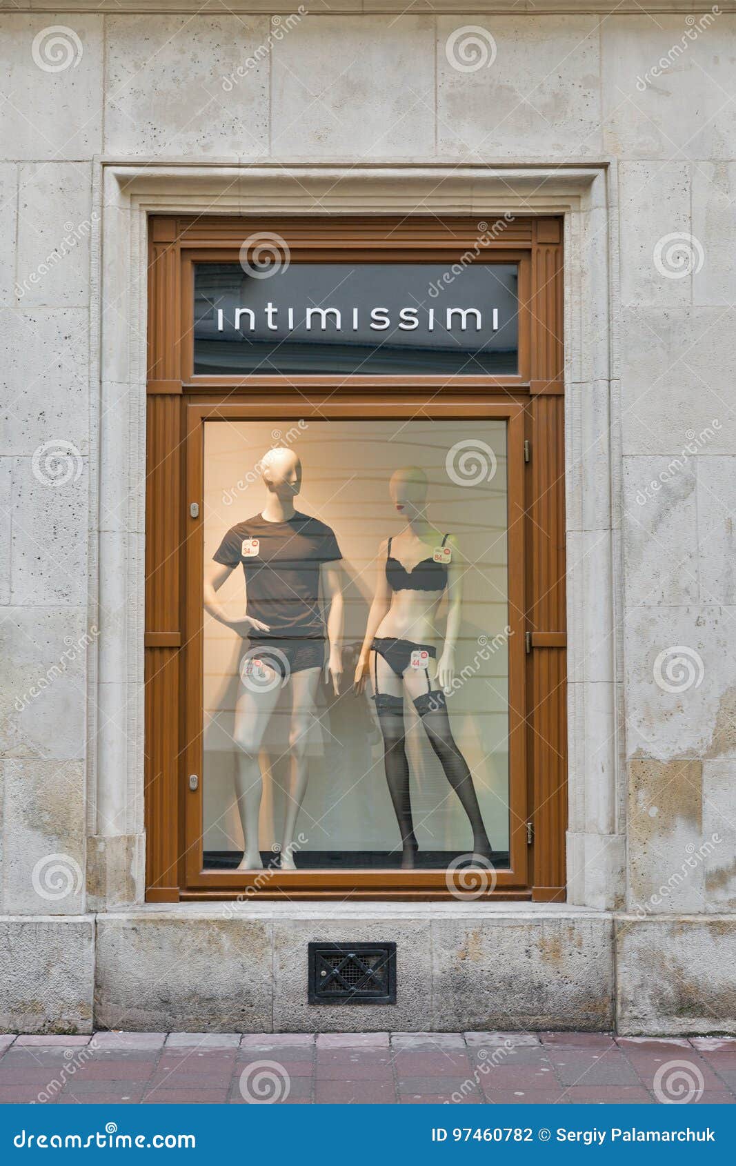 Intimissimi Store Showcase in Krakow Old Town, Poland. Editorial ...