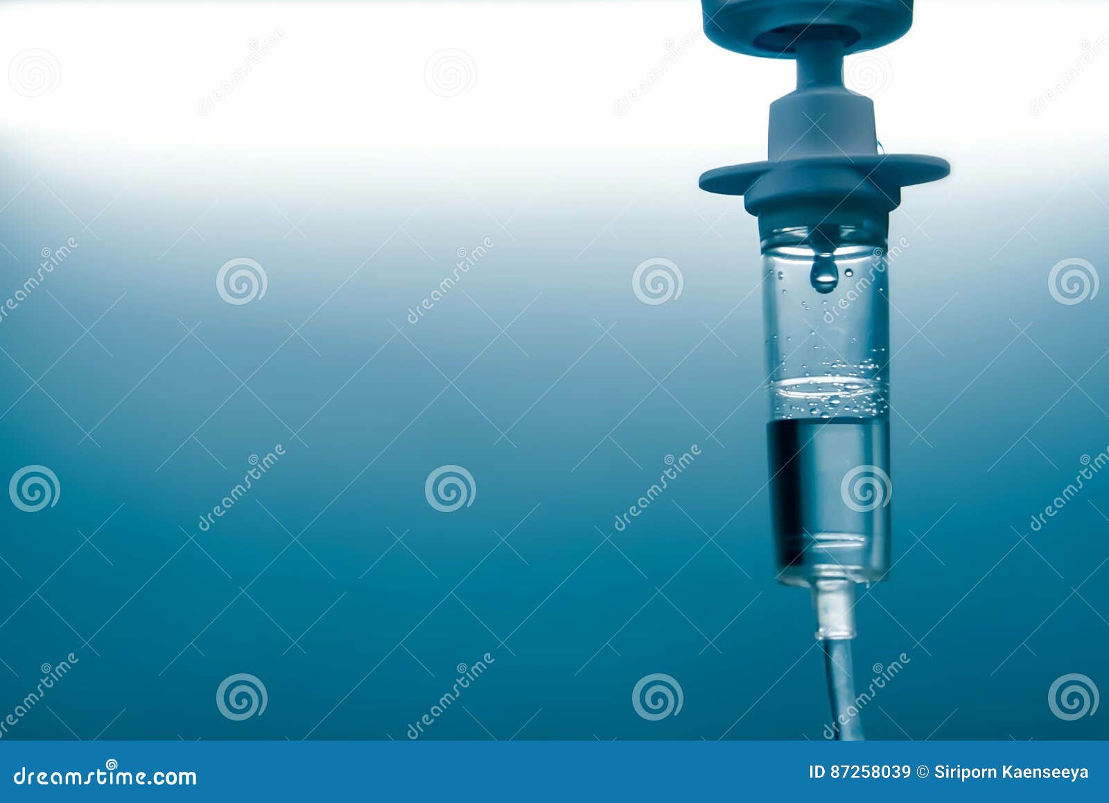 intravenous drip in a hospital room