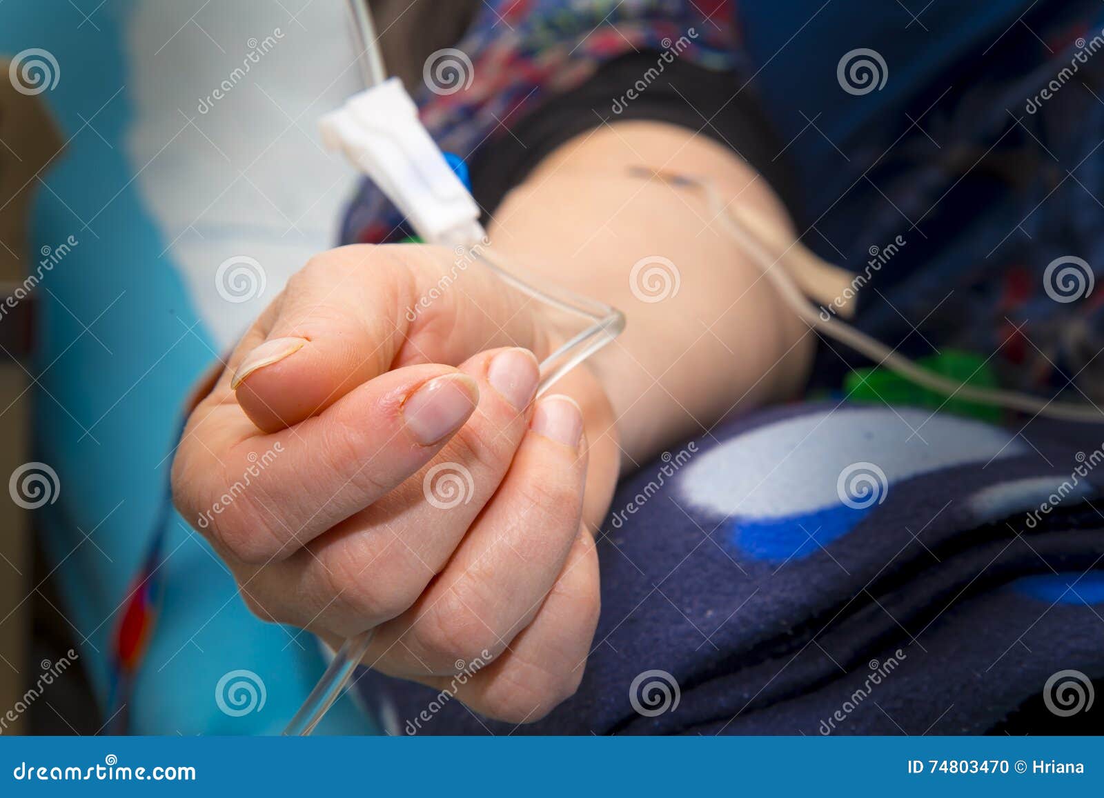 intravenous infusion therapy on mature woman