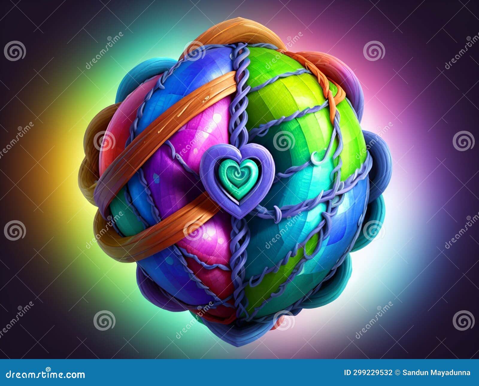 Beautiful Love Knot Symbolizing Eternal Love Celebrating the Valentines Day Stock Illustration