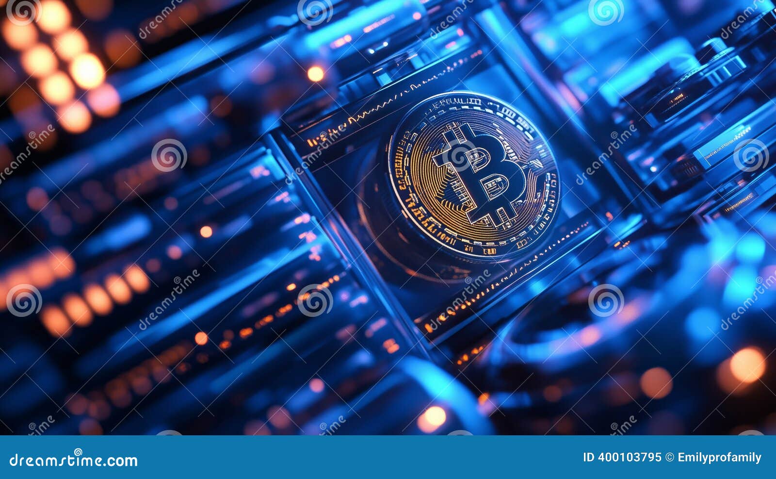 Intricate Digital Representation of a Bitcoin within a Futuristic Computer  Setup Highlighting Cryptocurrency Technology Stock Image - Image of  digital, trading: 400103795