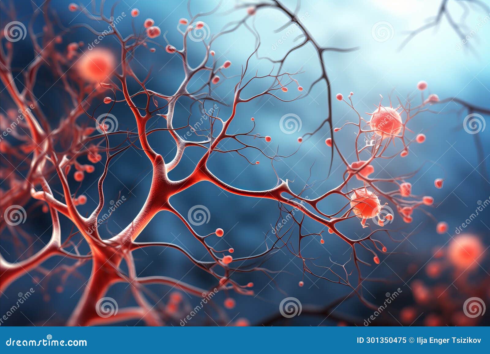 intricate  of human brain and neuron cells with neural networks and synaptic connections