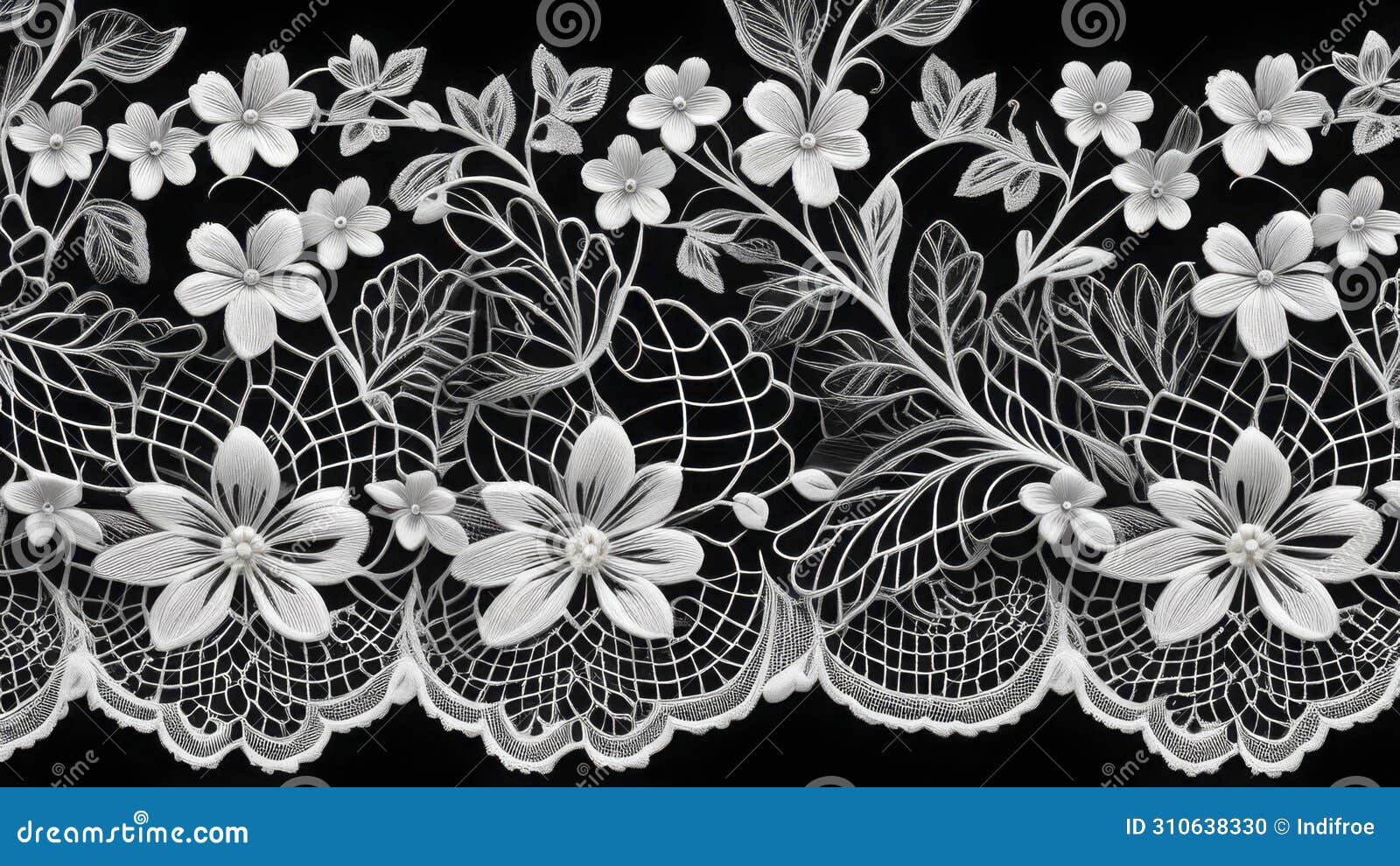 intricate lace pattern with floral s against black background. : timeless aesthetic, intricate lacework