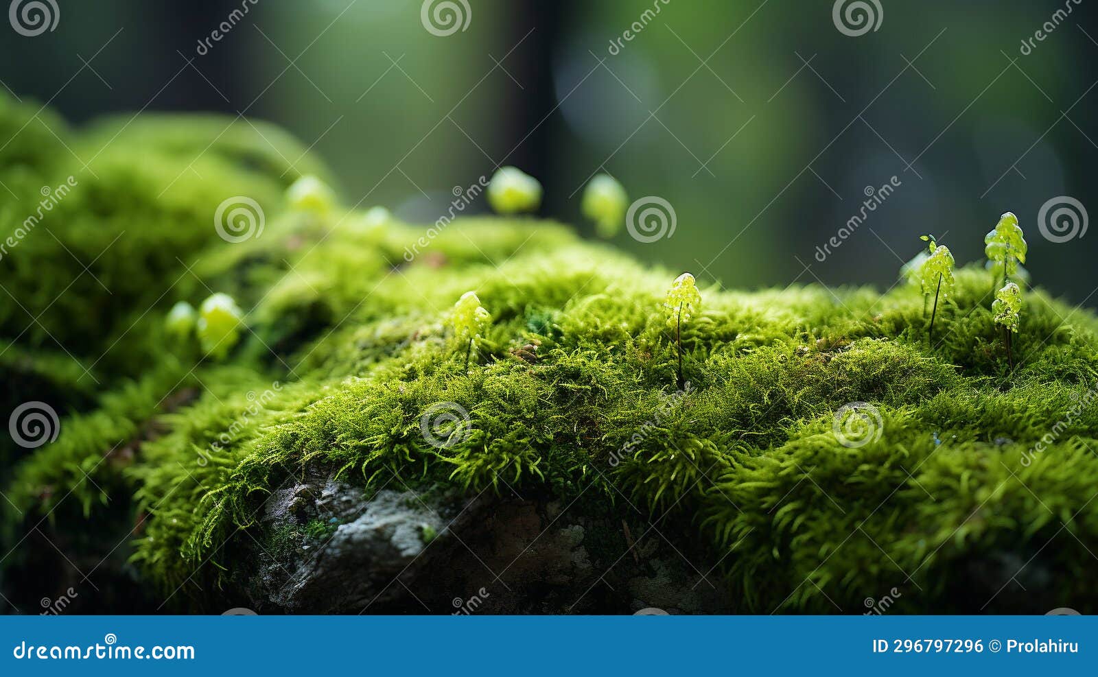 intricate moss and lichen patterns on forest rocks
