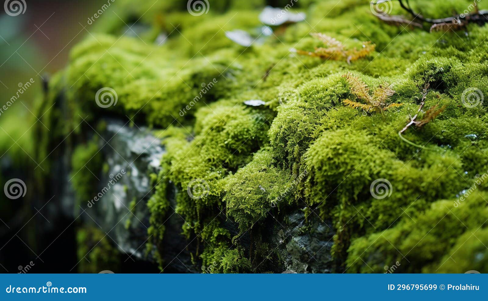 intricate moss and lichen patterns on forest rocks