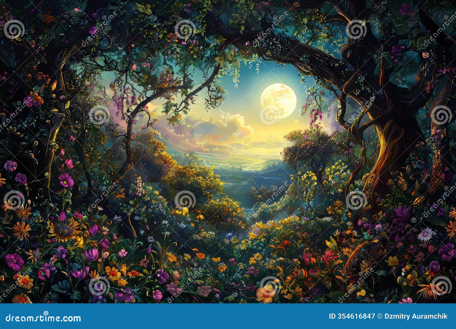 an intricate, nature-based fantasy that blends patterns and plant s with refined decorative details