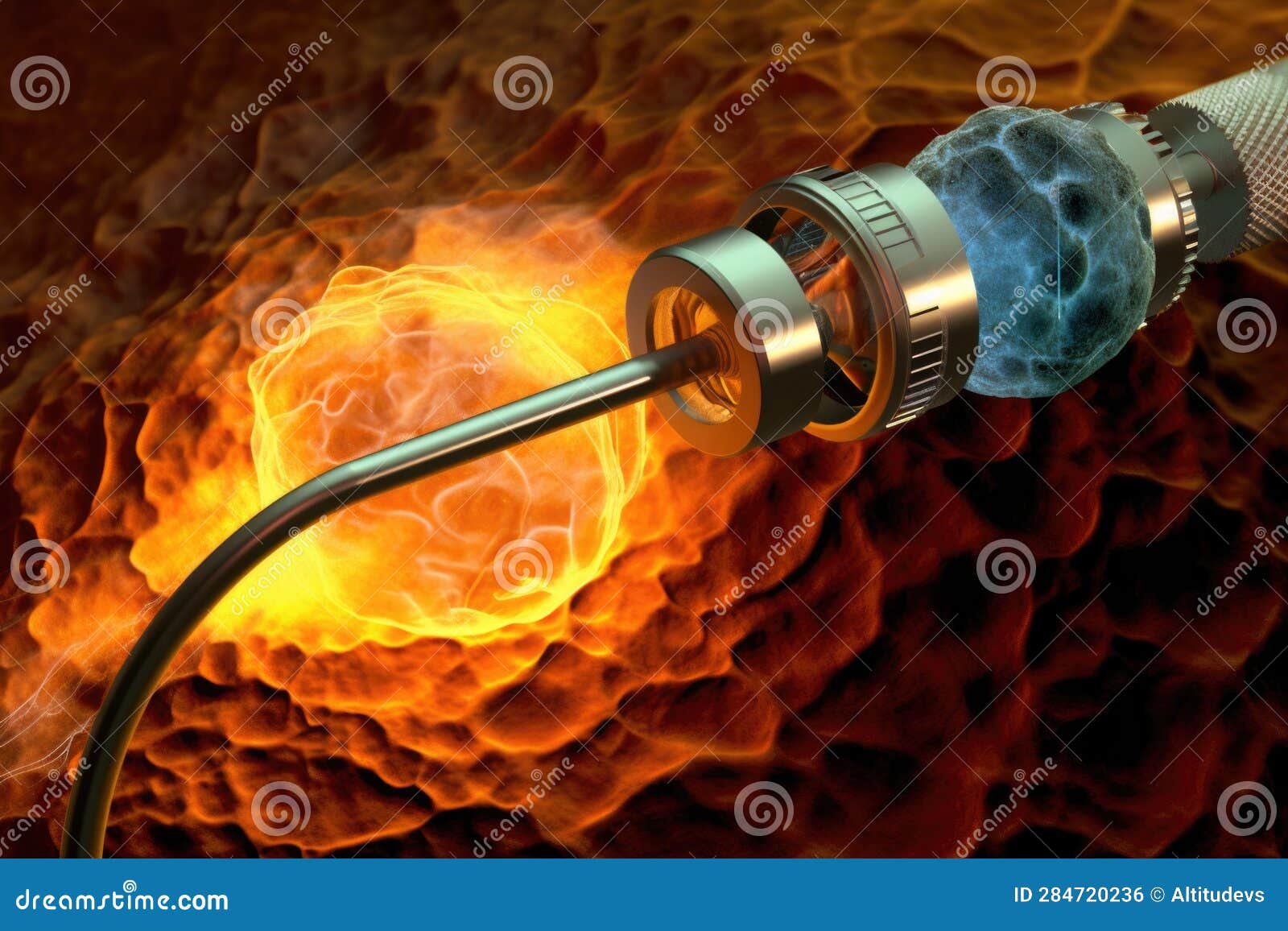 intricate parts of a ureteroscope 