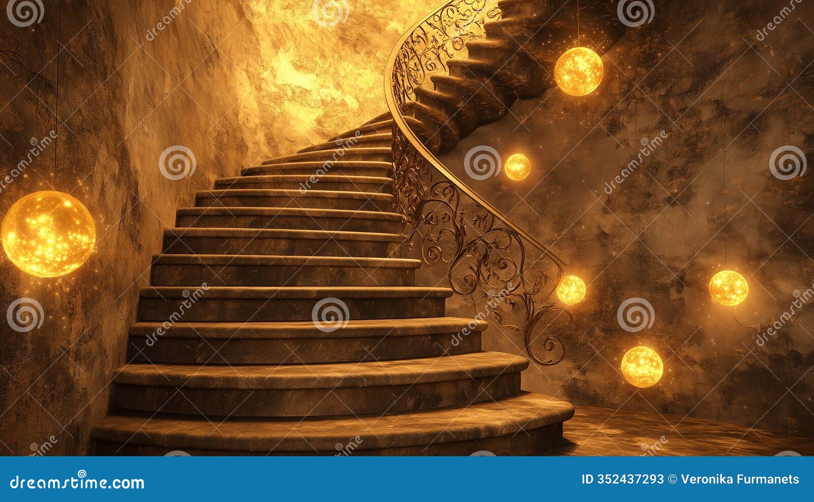 enigmatic infinite staircase leading into glowing void
