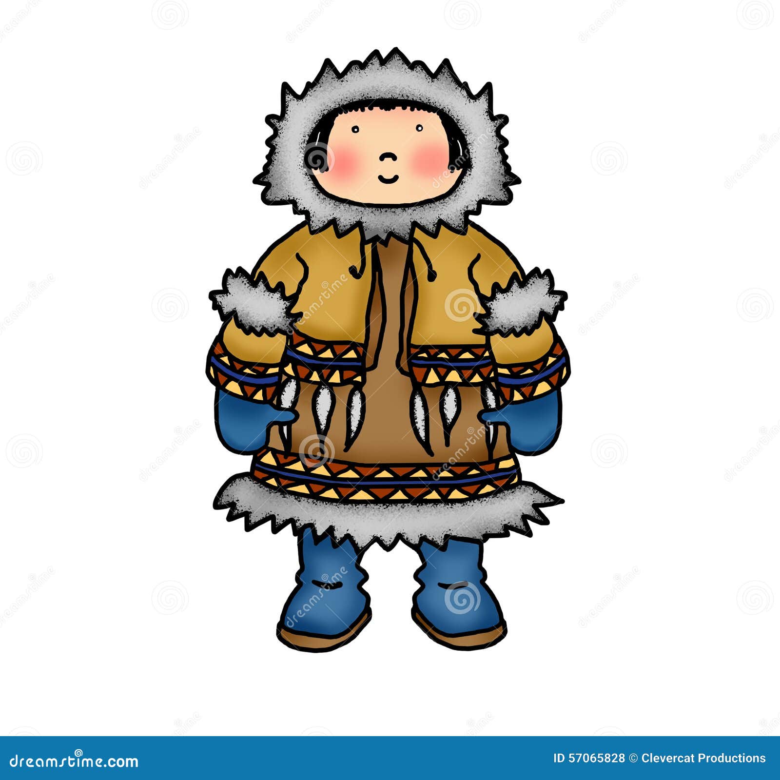 Inuit child stock illustration. Illustration of alaska - 57065828