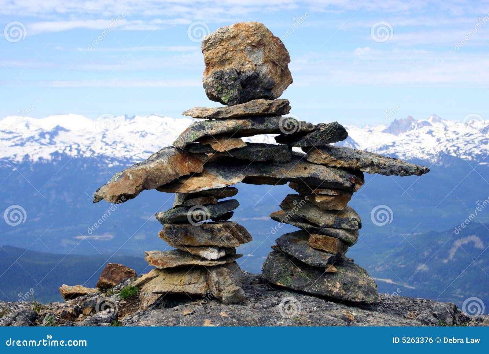 Inukshuk, Canada stock photo. Image of mountain, symbol - 5263376